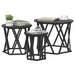 Masă laterală nesting 3 pcs Stejar negru 53 x 53 x 40 cm - WALTI WALTI