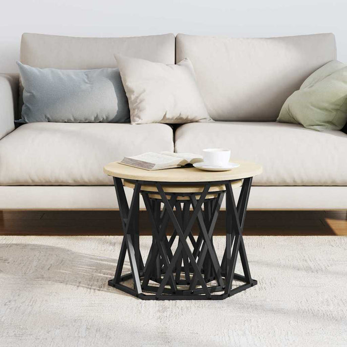 Masă laterală nesting 3 pcs Stejar sonoma 53 x 53 x 40 cm - WALTI WALTI
