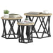 Masă laterală nesting 3 pcs Stejar sonoma 53 x 53 x 40 cm - WALTI WALTI