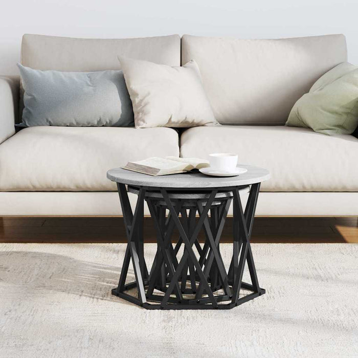 Masă laterală nesting 3 pcs sonoma gri 53 x 53 x 40 cm - WALTI WALTI