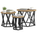 Masă laterală nesting 3 pcs stejar artizanal 53 x 53 x 40 cm - WALTI WALTI