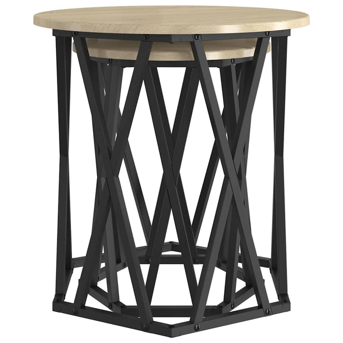 Masă de cafea 2 pcs Stejar sonoma 50 x 50 x 50 cm - WALTI WALTI