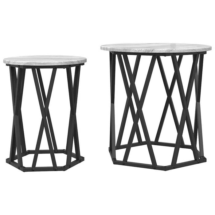 Masă de cafea 2 pcs sonoma gri 50 x 50 x 50 cm - WALTI WALTI