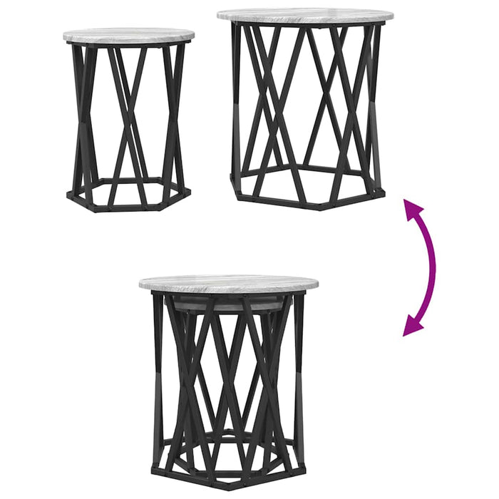 Masă de cafea 2 pcs sonoma gri 50 x 50 x 50 cm - WALTI WALTI