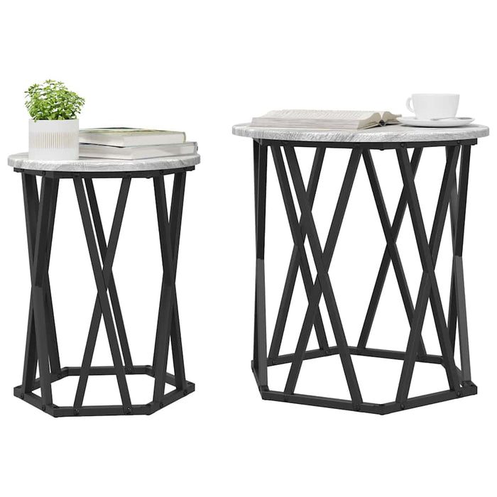 Masă de cafea 2 pcs sonoma gri 50 x 50 x 50 cm - WALTI WALTI
