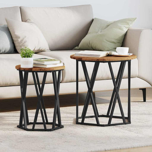 Masă de cafea 2 pcs Lemn vechi 50 x 50 x 50 cm - WALTI WALTI