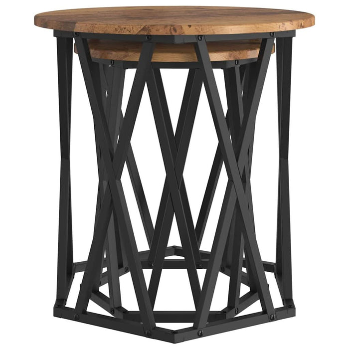Masă de cafea 2 pcs Lemn vechi 50 x 50 x 50 cm - WALTI WALTI