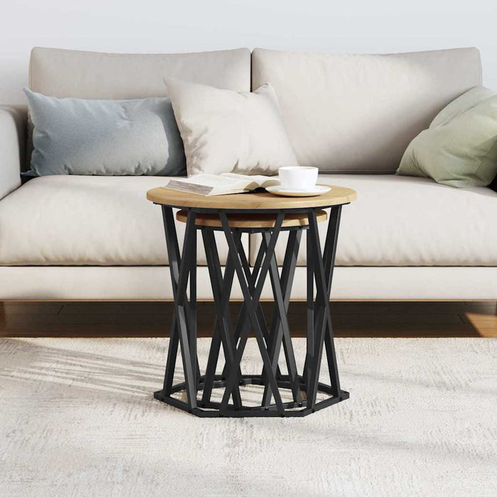 Masă de cafea 2 pcs stejar artizanal 50 x 50 x 50 cm - WALTI WALTI