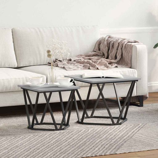 Set măsuțe laterale 2 pcs sonoma gri 50 x 50 x 40 cm - WALTI WALTI