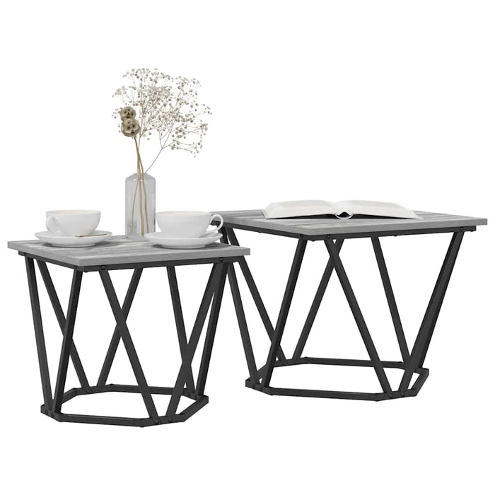 Set măsuțe laterale 2 pcs sonoma gri 50 x 50 x 40 cm - WALTI WALTI