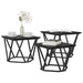 Masă de cafea 3 pcs Stejar negru 50 x 50 x 40 cm - WALTI WALTI