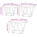 Masă de cafea 3 pcs sonoma gri 50 x 50 x 40 cm - WALTI WALTI