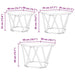 Masă de cafea 3 pcs stejar artizanal 50 x 50 x 40 cm - WALTI WALTI
