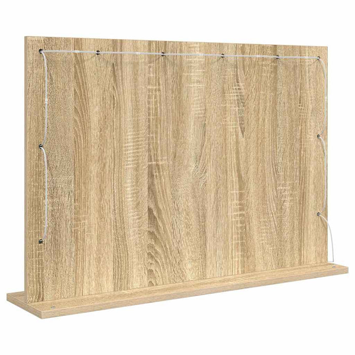 Oglindă de toaletă Dreptunghiular Stejar Sonoma 80 x 55 x 18 cm WALTI