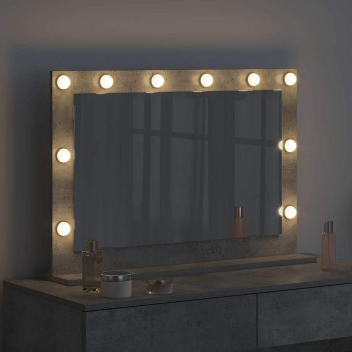 Oglindă de toaletă cu oglindă Gri din beton 80 x 55 x 18 cm - WALTI WALTI