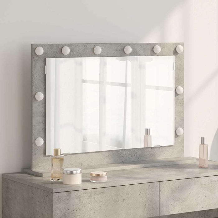 Oglindă de toaletă cu oglindă Gri din beton 80 x 55 x 18 cm - WALTI WALTI