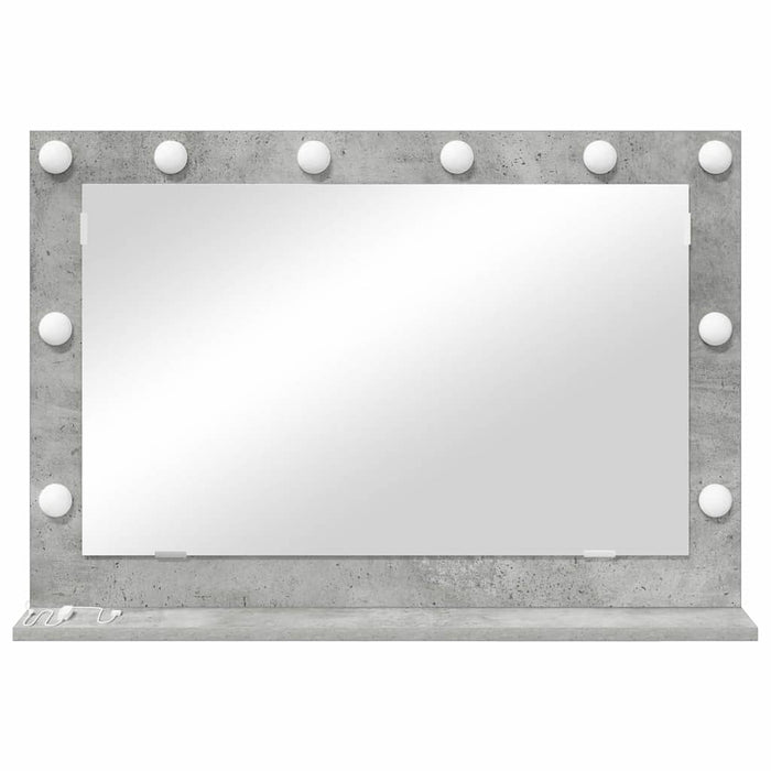 Oglindă de toaletă cu oglindă Gri din beton 80 x 55 x 18 cm - WALTI WALTI