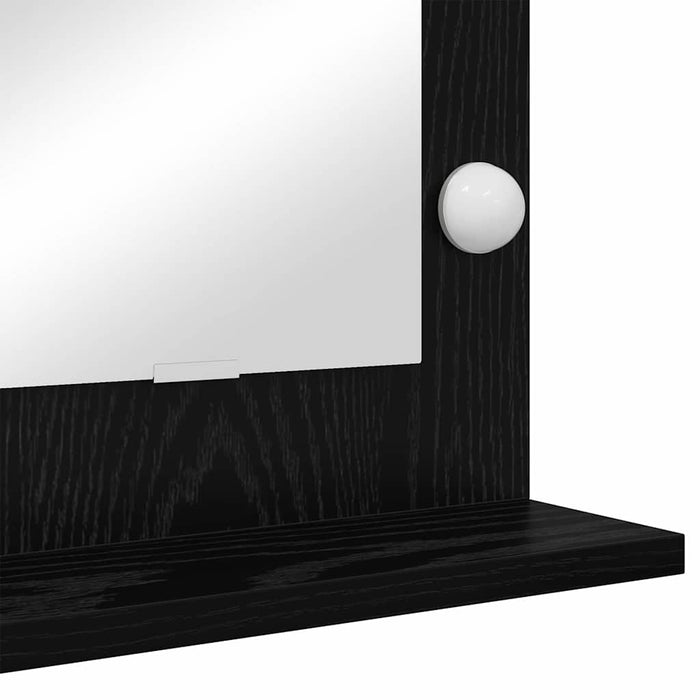 Oglindă de toaletă Dreptunghiular Stejar Negru 100 x 55 x 18 cm - WALTI WALTI