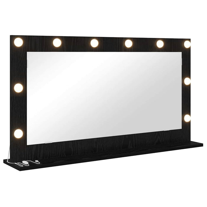 Oglindă de toaletă Dreptunghiular Stejar Negru 100 x 55 x 18 cm - WALTI WALTI