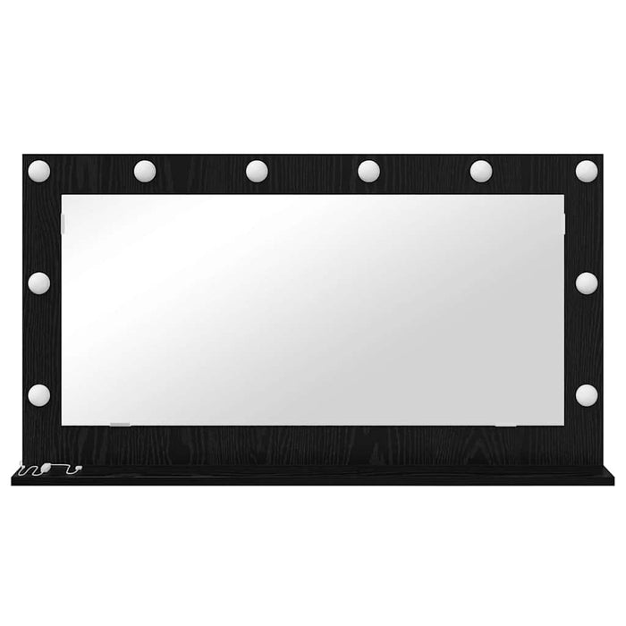 Oglindă de toaletă Dreptunghiular Stejar Negru 100 x 55 x 18 cm - WALTI WALTI