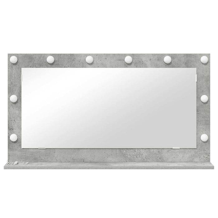 Oglindă de toaletă cu oglindă Gri din beton 100 x 55 x 18 cm - WALTI WALTI