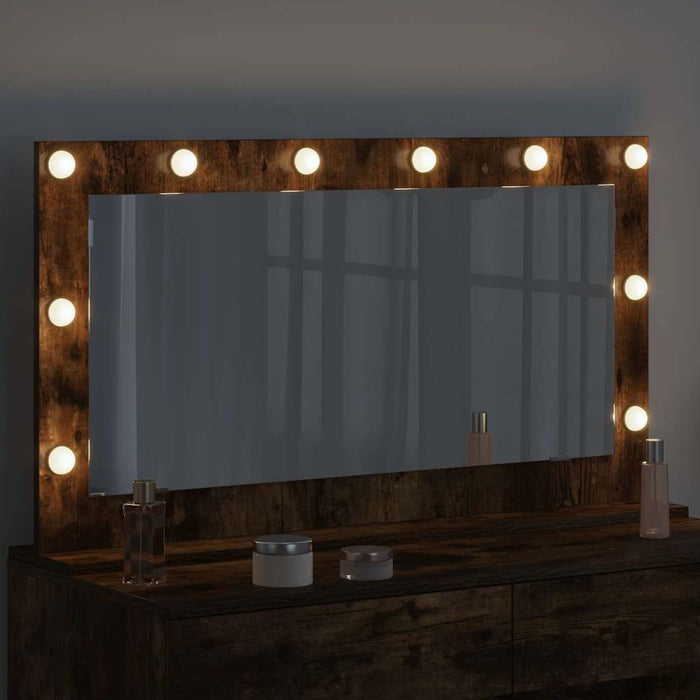 Oglindă de toaletă cu oglindă Stejar fumuriu 100 x 55 x 18 cm - WALTI WALTI