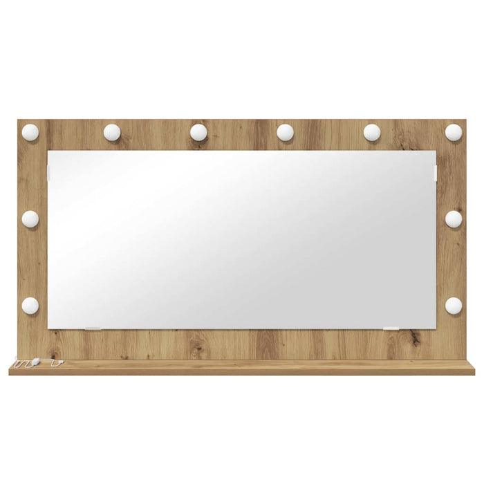 Oglindă de toaletă cu oglindă Stejar Artizanal 100 x 55 x 18 cm - WALTI WALTI