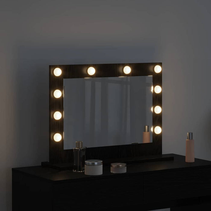 Oglindă de toaletă cu oglindă Stejar Negru 60 x 45 x 18 cm - WALTI WALTI