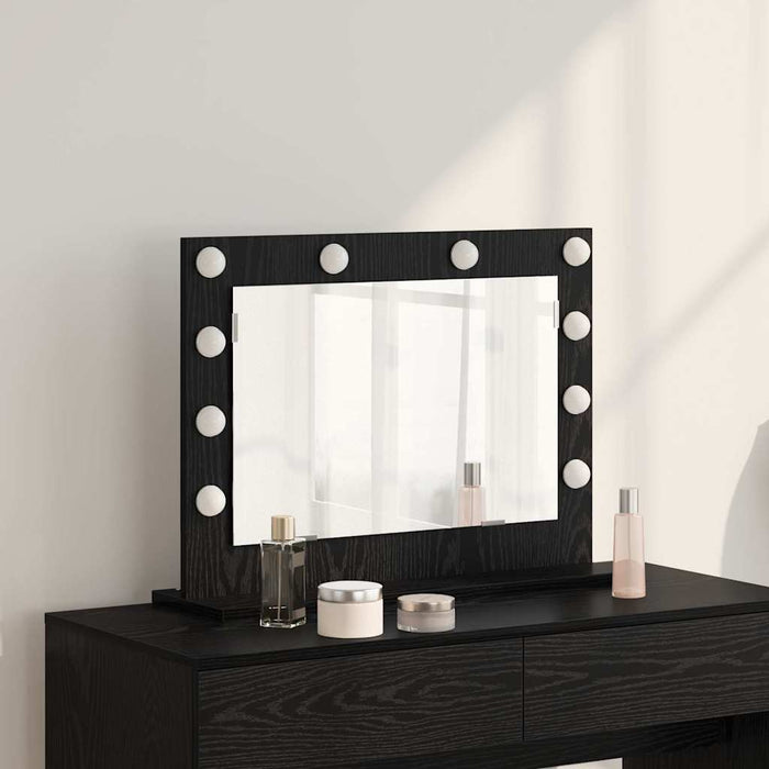 Oglindă de toaletă cu oglindă Stejar Negru 60 x 45 x 18 cm - WALTI WALTI