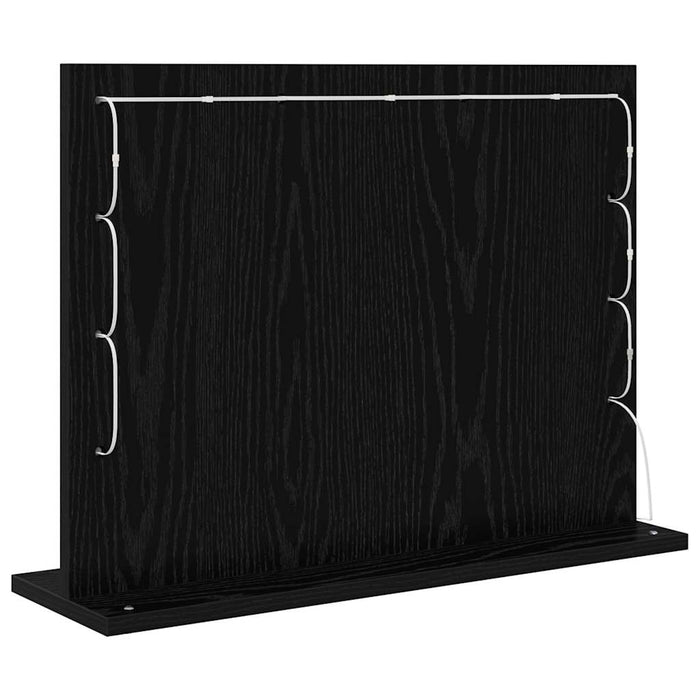 Oglindă de toaletă cu oglindă Stejar Negru 60 x 45 x 18 cm - WALTI WALTI
