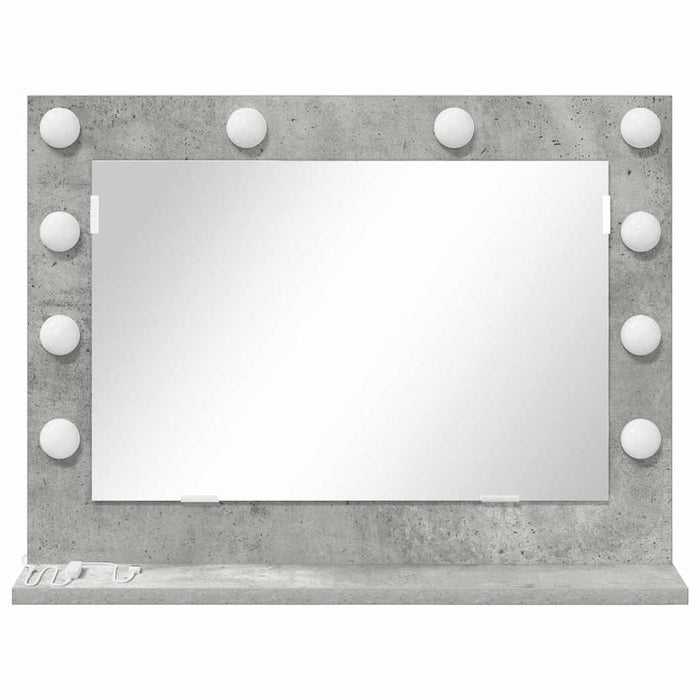 Oglindă de toaletă cu oglindă Gri din beton 60 x 45 x 18 cm - WALTI WALTI