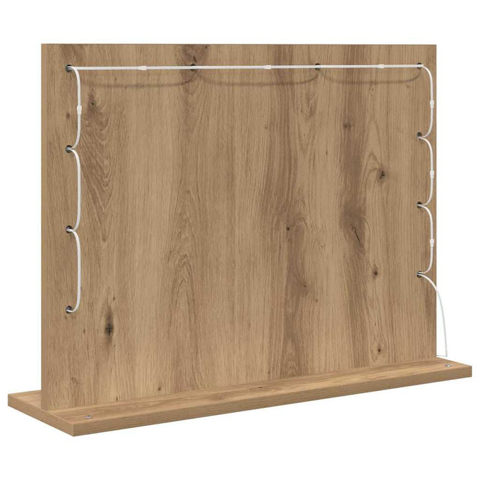 Oglindă de toaletă cu oglindă Stejar Artizanal 60 x 45 x 18 cm - WALTI WALTI