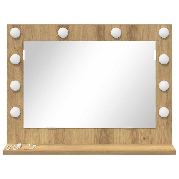 Oglindă de toaletă cu oglindă Stejar Artizanal 60 x 45 x 18 cm - WALTI WALTI