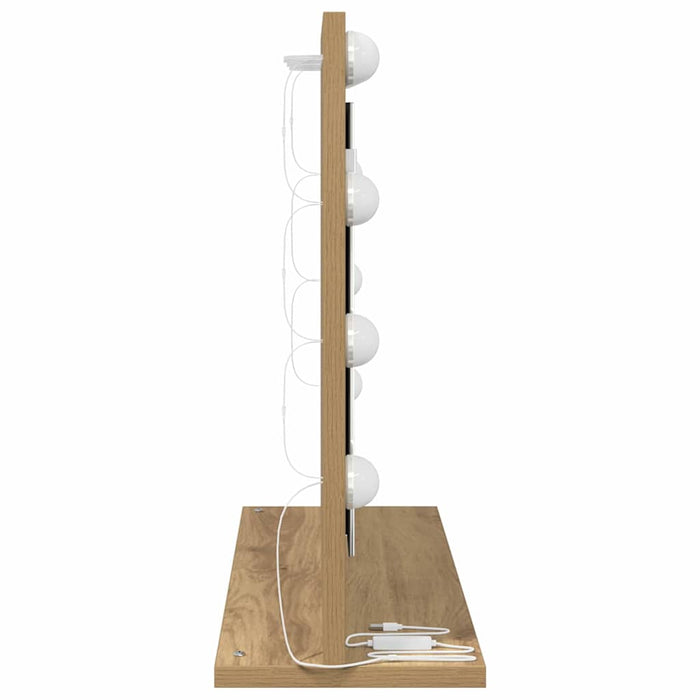 Oglindă de toaletă cu oglindă Stejar Artizanal 60 x 45 x 18 cm - WALTI WALTI