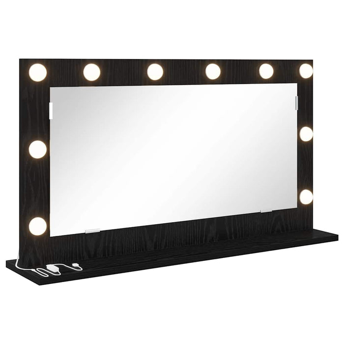Oglindă de toaletă cu oglindă Stejar Negru 80 x 45 x 18 cm - WALTI WALTI