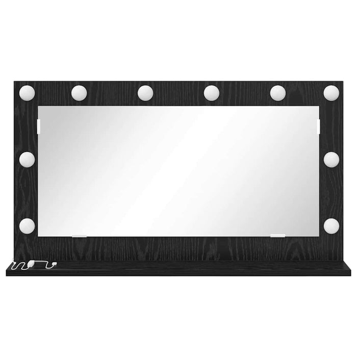 Oglindă de toaletă cu oglindă Stejar Negru 80 x 45 x 18 cm - WALTI WALTI