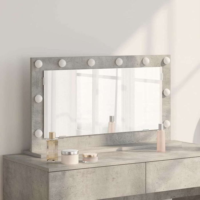 Oglindă de toaletă cu oglindă Gri din beton 80 x 45 x 18 cm - WALTI WALTI