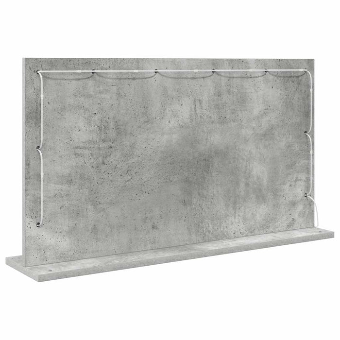 Oglindă de toaletă cu oglindă Gri din beton 80 x 45 x 18 cm - WALTI WALTI