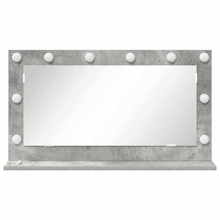 Oglindă de toaletă cu oglindă Gri din beton 80 x 45 x 18 cm - WALTI WALTI