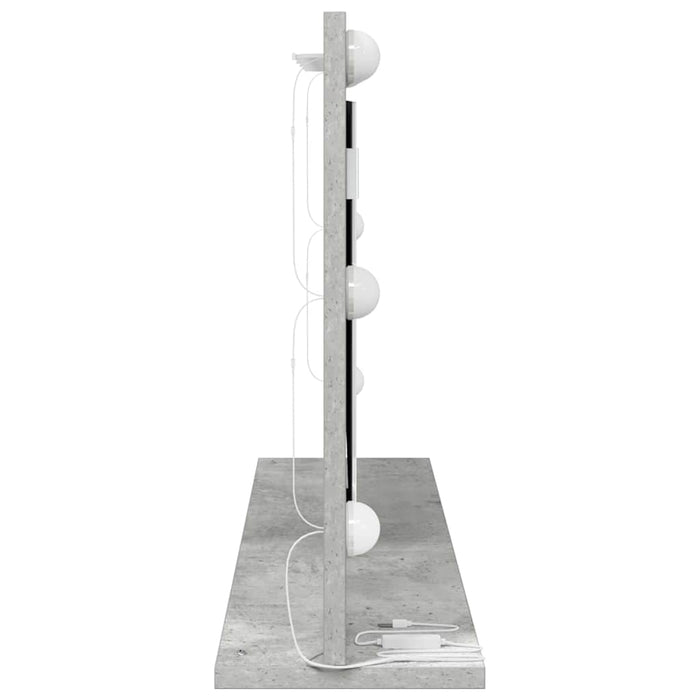 Oglindă de toaletă cu oglindă Gri din beton 80 x 45 x 18 cm - WALTI WALTI