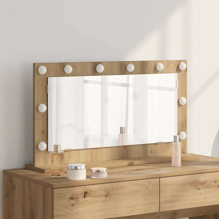Oglindă de toaletă cu oglindă Stejar Artizanal 80 x 45 x 18 cm - WALTI WALTI