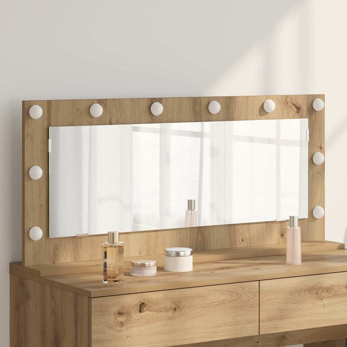 Oglindă de toaletă cu oglindă Stejar Artizanal 100 x 45 x 18 cm - WALTI WALTI