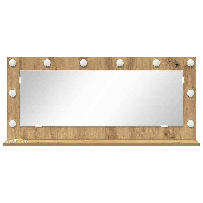 Oglindă de toaletă cu oglindă Stejar Artizanal 100 x 45 x 18 cm - WALTI WALTI
