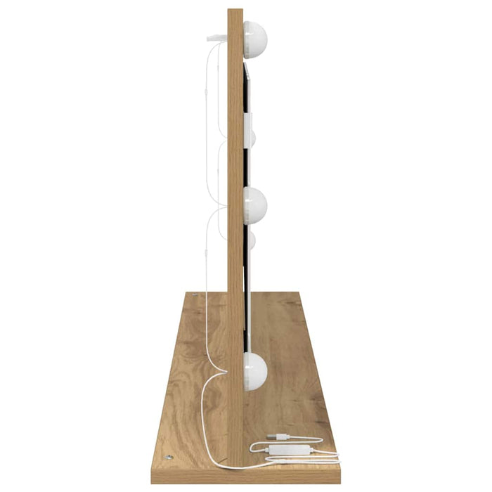 Oglindă de toaletă cu oglindă Stejar Artizanal 100 x 45 x 18 cm - WALTI WALTI