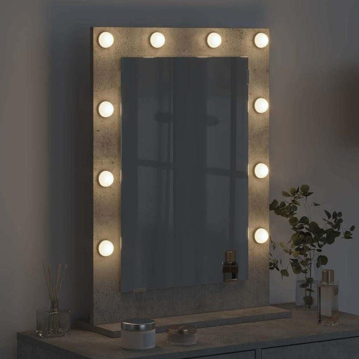 Oglindă de toaletă cu oglindă Gri din beton 70 x 50 x 18 cm - WALTI WALTI