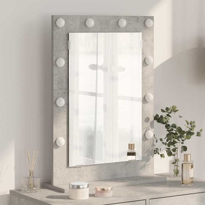 Oglindă de toaletă cu oglindă Gri din beton 70 x 50 x 18 cm - WALTI WALTI
