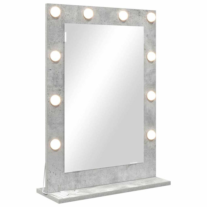 Oglindă de toaletă cu oglindă Gri din beton 70 x 50 x 18 cm - WALTI WALTI