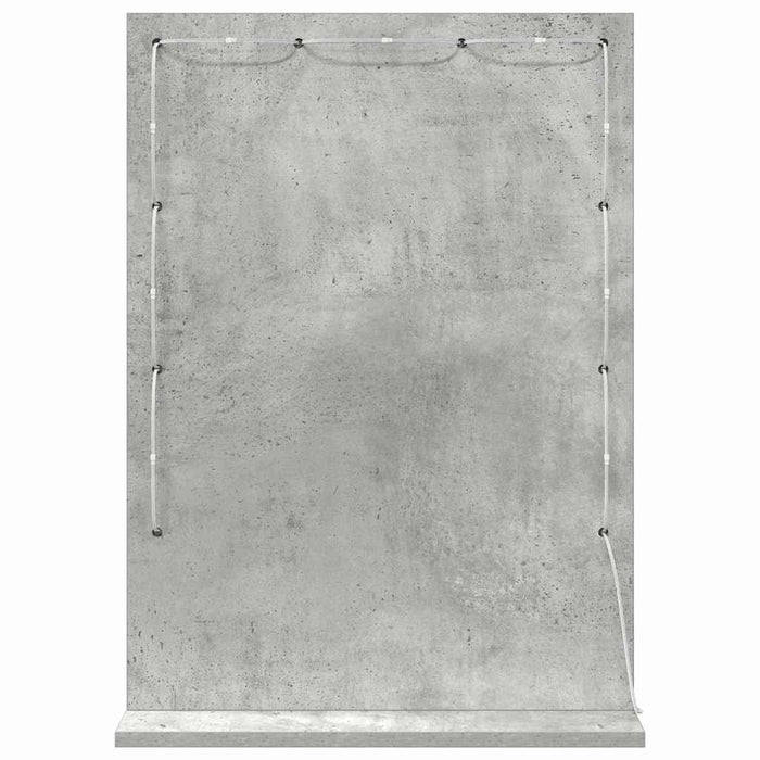 Oglindă de toaletă cu oglindă Gri din beton 70 x 50 x 18 cm - WALTI WALTI