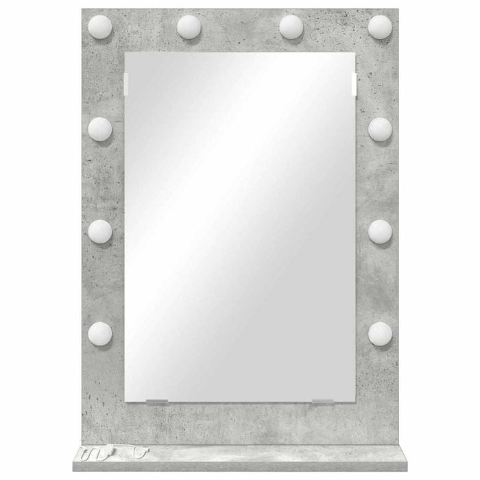 Oglindă de toaletă cu oglindă Gri din beton 70 x 50 x 18 cm - WALTI WALTI