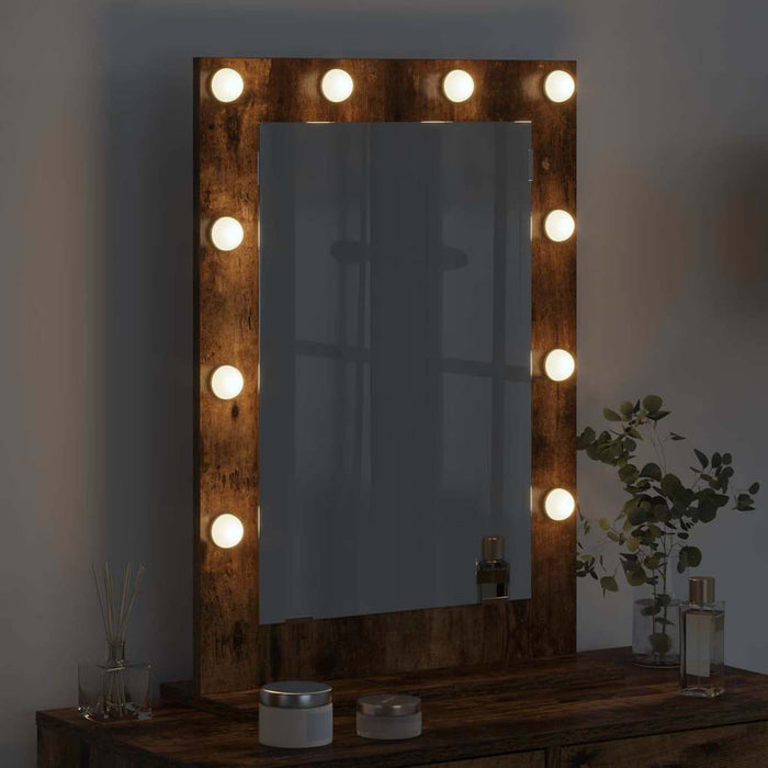 Oglindă de toaletă cu oglindă Stejar fumuriu 70 x 50 x 18 cm - WALTI WALTI